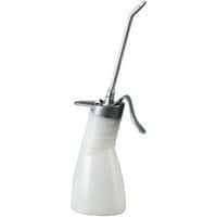 White workshop oiler with rigid nozzle - PE - 200 ml - Pressol