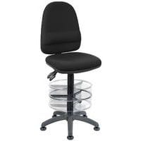 Office Ergonomic Operator Chair - Glides + Footring - Ergo Twin Deluxe