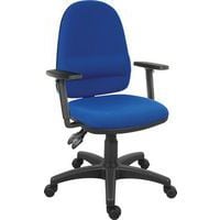 Home/Office Fabric Chair - Medium Back - Swivel Wheels - Ergo Twin UK