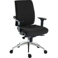 Heavy Duty Ergonomic Fabric Office Chair - Swivel Wheels - Ergo Plus
