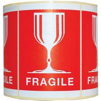 Printed safety label - Fragile glass