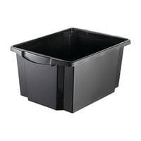 Black Storage Crate/Boxes - Stackable & Nestable - Recycled Plastic