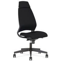 Kenari office chair - Fabric backrest - Black - Without armrests - Nowy Styl