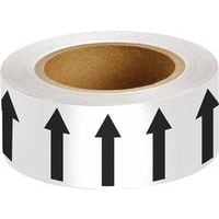 Pipe marking tape with arrow print - Black and white - Brady