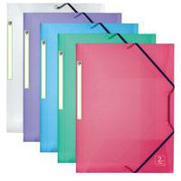 Oxford translucent A4 PP folder with elastic band closure
