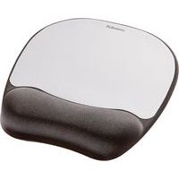 Fellowes Memory Foam Mousepad With Wrist Silver Support - Comfort