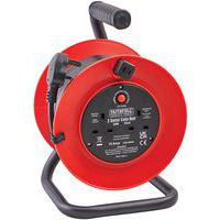 20m Long Cable Reel - 2-Socket Extension Leads - Faithfull