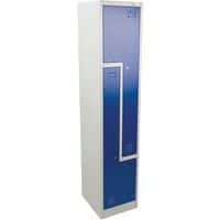 Metal Storage Locker - L-shaped Doors - 2 Modern Cabinets - Manutan Expert