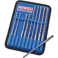 Faithfull 80 Piece SDS Drill Bit Set - 10 Bit Types - Tungsten Carbide