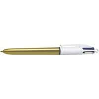 4 Colours Shine gold ballpoint pen - Refillable - BIC