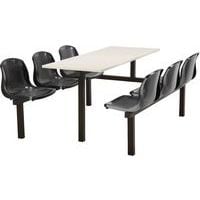 Modular Canteen Table - One-Way Access - 6 Seats - Furniture Supplies