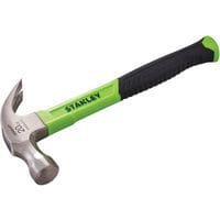 Hi-Vis Green Steel Claw Hammer - Weight 567g/20oz - Stanley - Visible