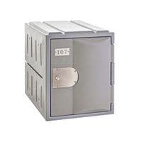 Probe Small Blue/Grey 1-Door Plastic Storage Locker - Hasp/Cam Lock