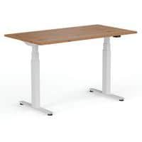 120cm Wide Timber Electric Sit Stand Desk -White Frame -Yo-Yo Wellness