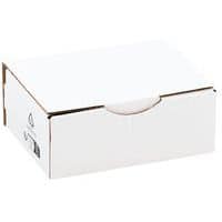 Multi-purpose Kraft cardboard shipping box - With tongue - White