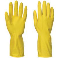 Household Latex Flock-Lined Washing Up Gloves - 8-10 - Portwest UK