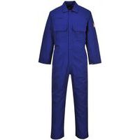 Blue Fire-Resistant Welding Boilersuit/Coveralls- S-4XL - Portwest UK