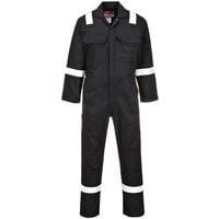 Black Reflective Welding Coverall/Boilersuits -Small-XXXL -Portwest UK