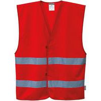 Red High Vis Vest - Small To XXXL - 125g - Iona MeshAir Portwest