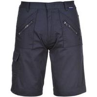 Navy Blue Action Bermuda Work Shorts - Small-4XL - Portwest UK