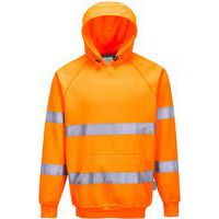 Orange Hi-Vis Long-Sleeve Unisex Hoodie/Sweatshirts - Portwest UK