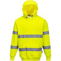 Yellow Hi-Vis Long-Sleeve Unisex Hoodie/Sweatshirts - Portwest UK