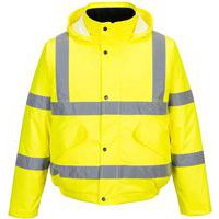 Yellow Hi Vis Bomber Jacket - XS To 8XL - 8 Pockets - Portwest