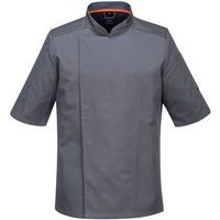 Grey Chefs Jackets -Mesh Air Pro Kitchen Uniforms -S-XXXL - Portwest