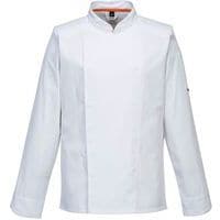 Men's White Chef's Mesh Uniform Jackets - S-XXXL - C838 Portwest UK