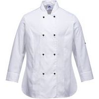 Women's White Chef Uniform/Kitchen Jackets - XS-XXL - Portwest UK