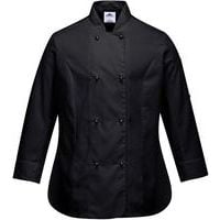 Women's Black Chef Uniform/Kitchen Jackets - XS-XXL - Portwest UK