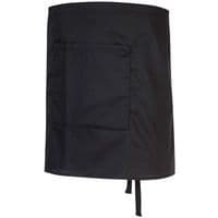 Black Short Bar/Barista Waist Aprons - 1 Pocket - S845 Portwest UK