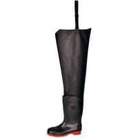 Black S5 Safety Thigh Wader Boots - Steel Toe - 37-47 - Portwest UK