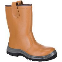 Brown Rigger Fur-Lined S1P Leather Safety Boots - 38-48 - Portwest UK