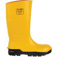 Yellow Waterproof S5 Safety Wellington Boots - Size 39-48 -Portwest UK