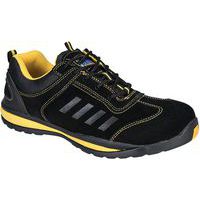 Black/Yellow Safety Trainer - Steel Toecap - Size 36-48 - Portwest UK