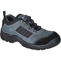 Black/Grey Suede Unisex Safety Trainer -Steel Toe - 36-48 -Portwest UK