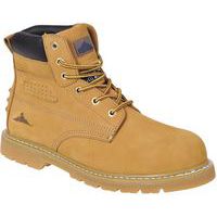 Beige Leather Welted Goodyear Unisex Safety Boots - 39-48 -Portwest UK