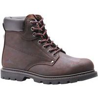 Brown Leather Welted Goodyear Unisex Safety Boots - 39-48 -Portwest UK