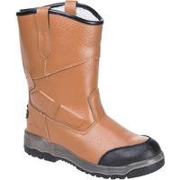 Brown S3 Comfort Fur-Lined Rigger Safety Boot -Size 38-48 -Portwest UK