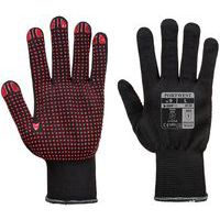 Black ANSI A1 PVC Dot Safety Gloves - 6-11 - Portwest UK