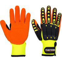 Impact Resistant Gloves - Size 7-12 - Yellow/Orange - Portwest A721