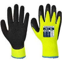 Yellow/Black Thermal Soft Grip Safety Gloves - 8-10 - Portwest UK