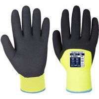 Yellow Thermal Safety Gloves - Size 8-11 - Cold Resistant - Portwest
