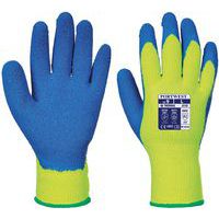 Blue/Yellow Cold Safety Grip Knit Gloves - Size 8-11 - Portwest UK