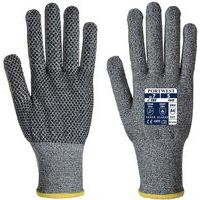 Grey PVC Dot Level D Cut-Resistant Gloves - Size 7-11 - Portwest UK