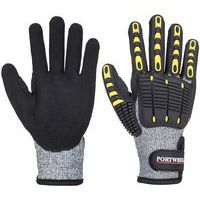 Grey/Black Impact & A4 C Cut-Resistant Gloves - Size 7-12 - Portwest