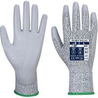 Grey PU Safety Gloves - Level A2 Cut-Resistant - Size 6-12 - Portwest