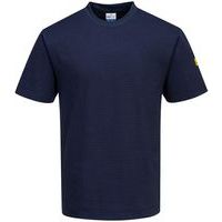 Dark Blue Anti-Static Carbon Fibre T-Shirts - Small-XXL - Portwest UK