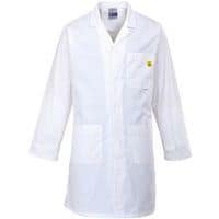 ESD Anti-Static Lab Coat - White Lab Gowns - Small To XXXL - Portwest